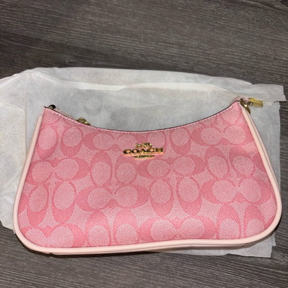 Pink monogram shoulder bag - Picture 1 of 4